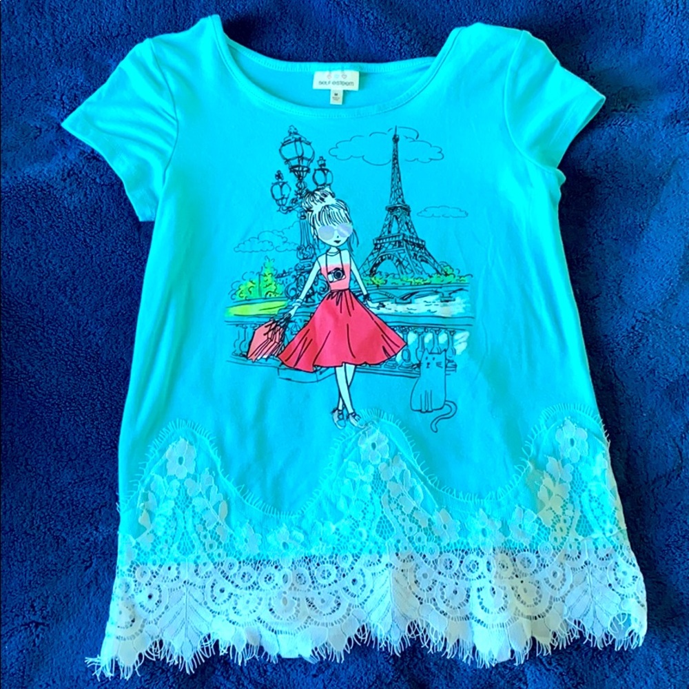 Teal shirt